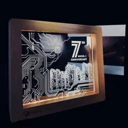 Wooden Frame LED Circuit Board Anniversary Gift Set thumbnail 1
