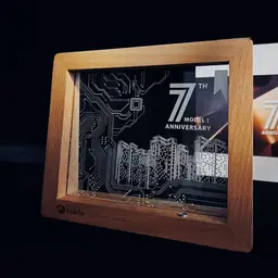 Wooden Frame LED Circuit Board Anniversary Gift Set thumbnail 3
