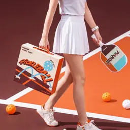 Pickleball Paddle Set with Duffel Bag and Snacks in Orange Gift Box thumbnail 2