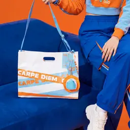 Orange and Blue Towel and Keychain Gift Set thumbnail 9