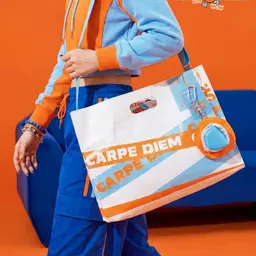 Orange and Blue Towel and Keychain Gift Set thumbnail 7