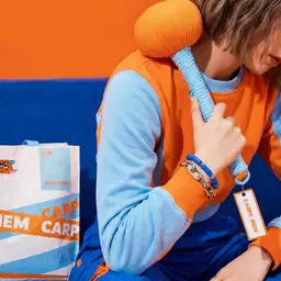 Orange and Blue Towel and Keychain Gift Set thumbnail 4