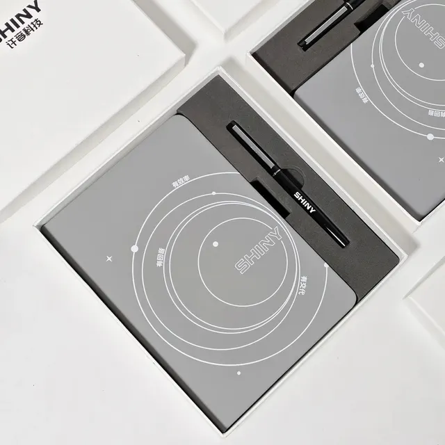 Gray A5 Notebook and Metal Pen Gift Set