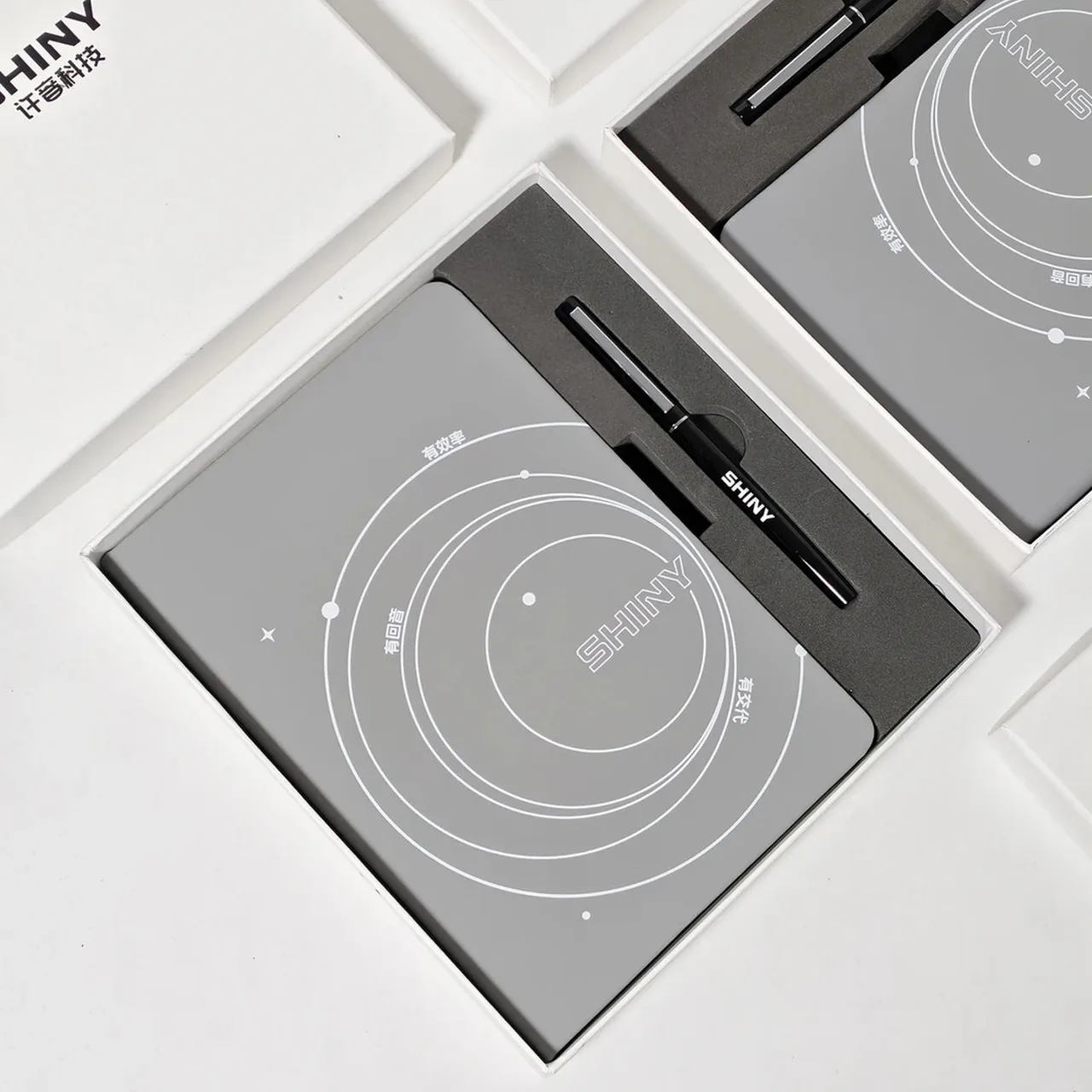 Gray A5 Notebook and Metal Pen Gift Set