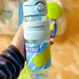 Beige Tote, Blue Water Bottle & Green Towel Set thumbnail 5