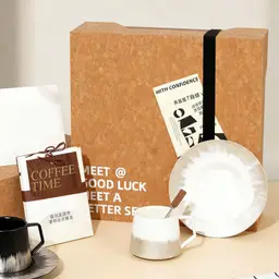 Ceramic Pour-Over Coffee Gift Set with Two Mugs thumbnail 2