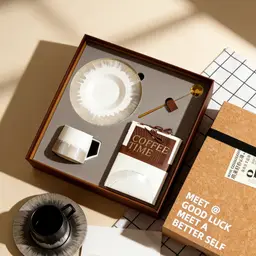 Ceramic Pour-Over Coffee Gift Set with Two Mugs thumbnail 1
