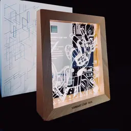 Wooden Frame Circuit Board Night Light Gift Set thumbnail 4