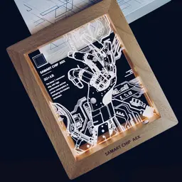 Wooden Frame Circuit Board Night Light Gift Set thumbnail 2