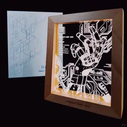 Wooden Frame Circuit Board Night Light Gift Set thumbnail 3