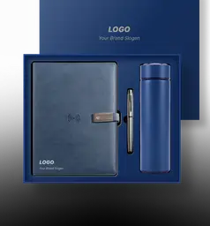Eco-Friendly Thermo PU Leather Charging Notebook Gift Box thumbnail 2