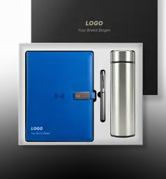 Eco-Friendly Thermo PU Leather Charging Notebook Gift Box thumbnail 4