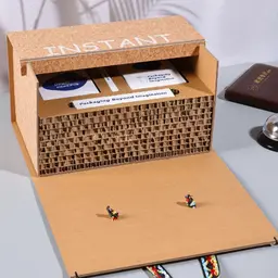 Coffee Set in Cork-Finish Paper Gift Box with Fabric Handles thumbnail 4