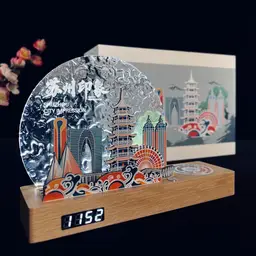 Wireless Charger Desk Light with Digital Clock thumbnail 1