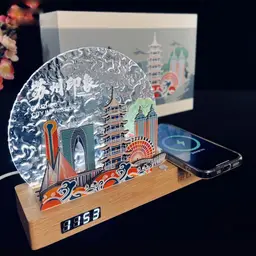 Wireless Charger Desk Light with Digital Clock thumbnail 4