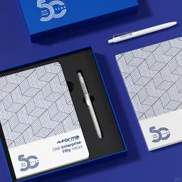 Blue Notebook and Pen Gift Set with Rigid Box and Insert thumbnail 1