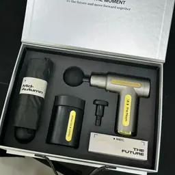 Black Umbrella and Tumbler Gift Set with Yellow Accents thumbnail 1