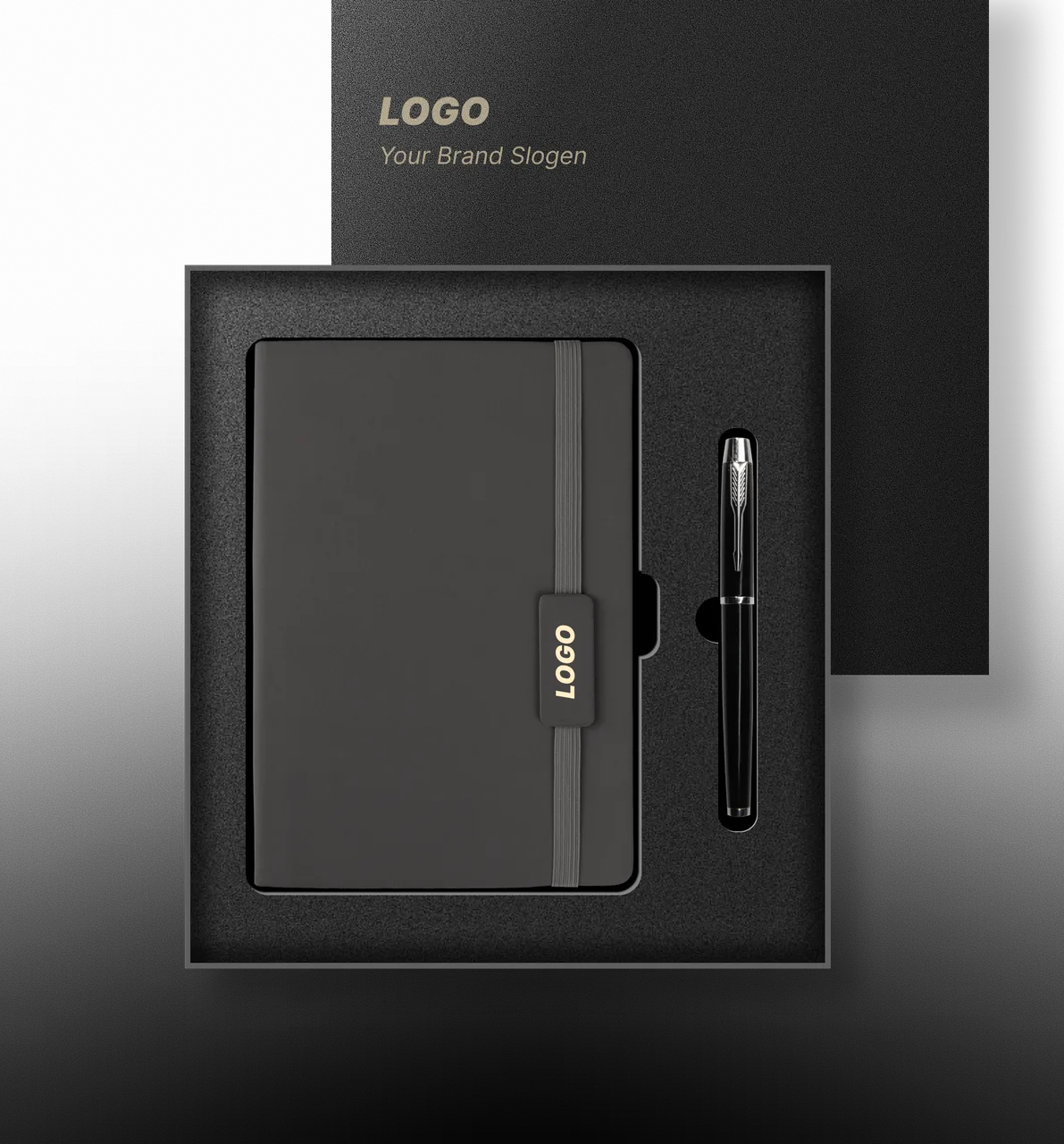High Quality Executive Stationery Set with Leather Notebook Inside