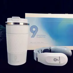 White Tumbler and Charging Cable Gift Set in Rigid Box thumbnail 3