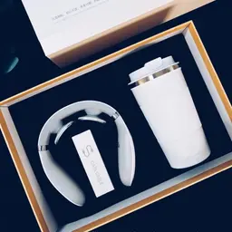 White Tumbler and Charging Cable Gift Set in Rigid Box thumbnail 5