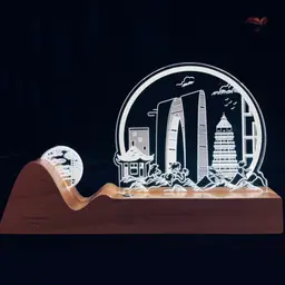 Wooden Mountain Base Cityscape Light thumbnail 2