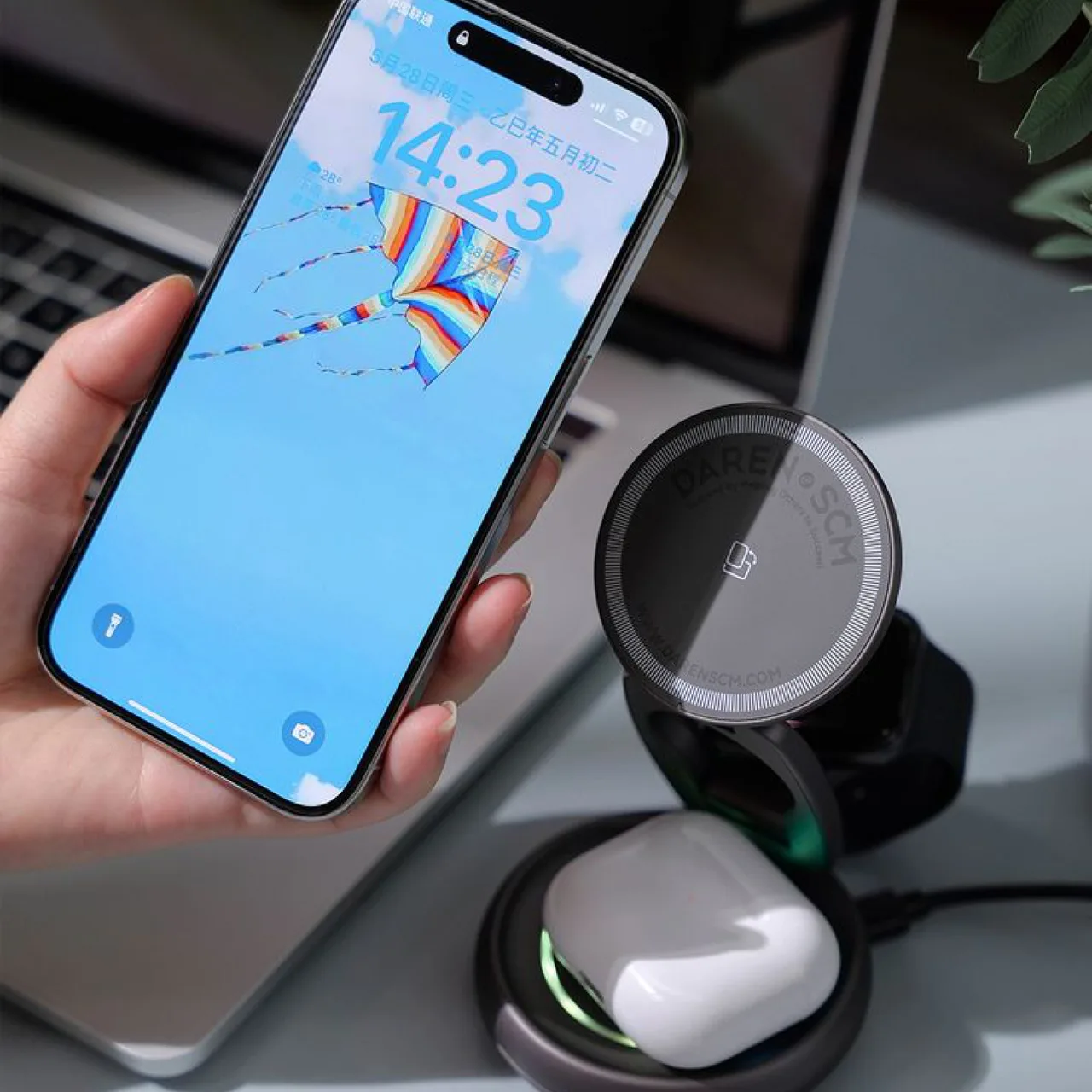 Wireless Charging Stand And Desktop Power Professional Branding Corporate Gift — alternate view 5