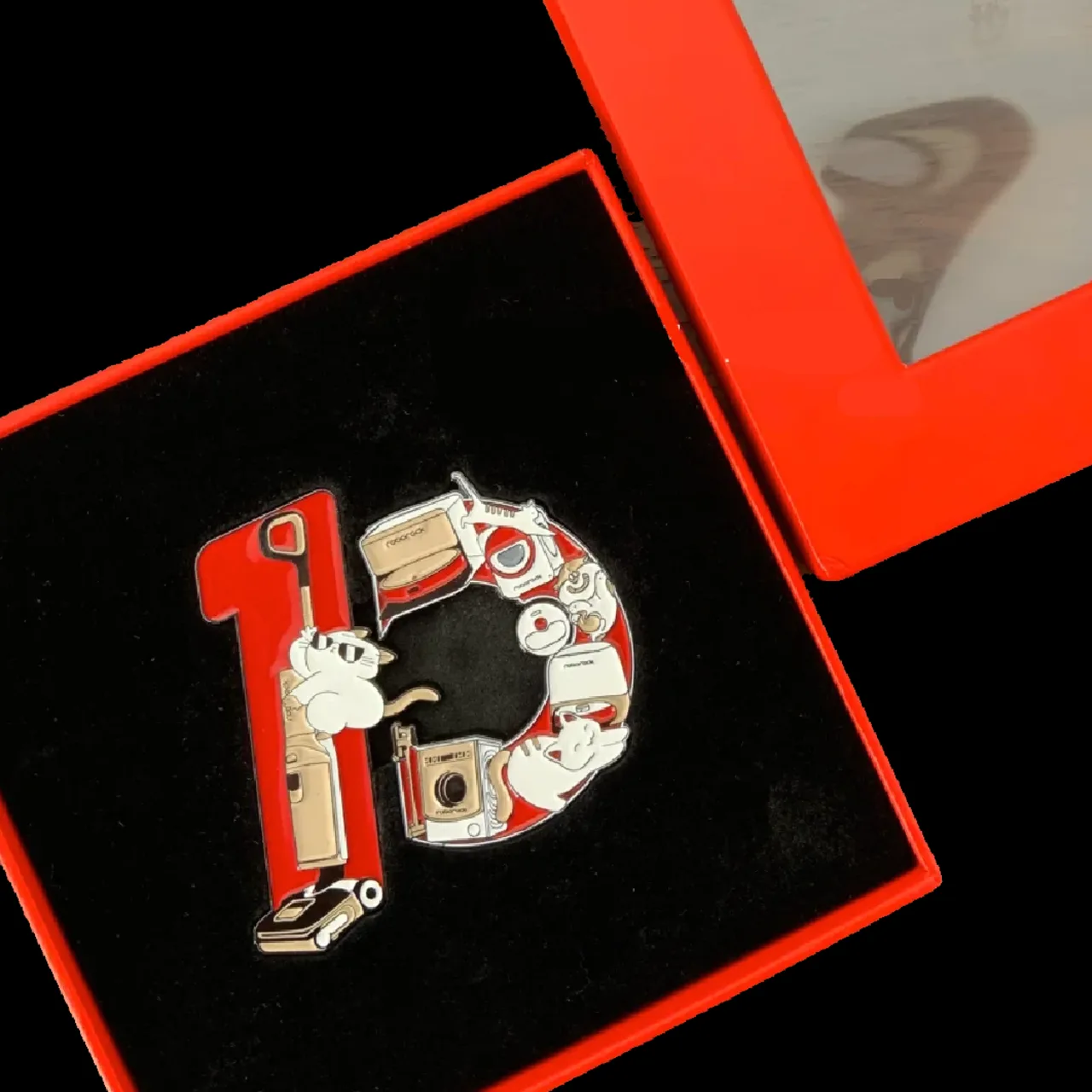 Custom Multi-Piece Numeral Pin Display Box for Anniversaries