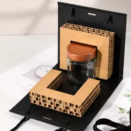 Glass Jar Snack Gift Set with Honeycomb Insert thumbnail 2