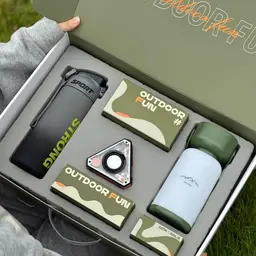 Outdoor Gift Set with Water Bottle, Thermos, Bluetooth Speaker, and Tote thumbnail 1