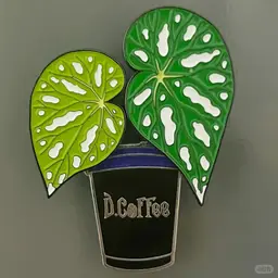 Begonia Leaf and Potted Plant Enamel Badge Gift Set thumbnail 10