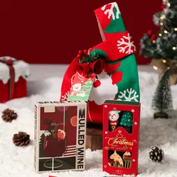 Elegant Happy Holidays Present Box with Best Wishes for Christmas thumbnail 1