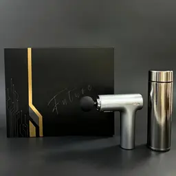 Polished Silver Thermos Gift Set in Rigid Black Box thumbnail 2