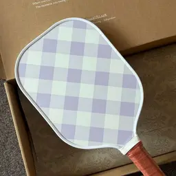 Purple Checkered Pickleball Paddle and Ball Gift Set thumbnail 3