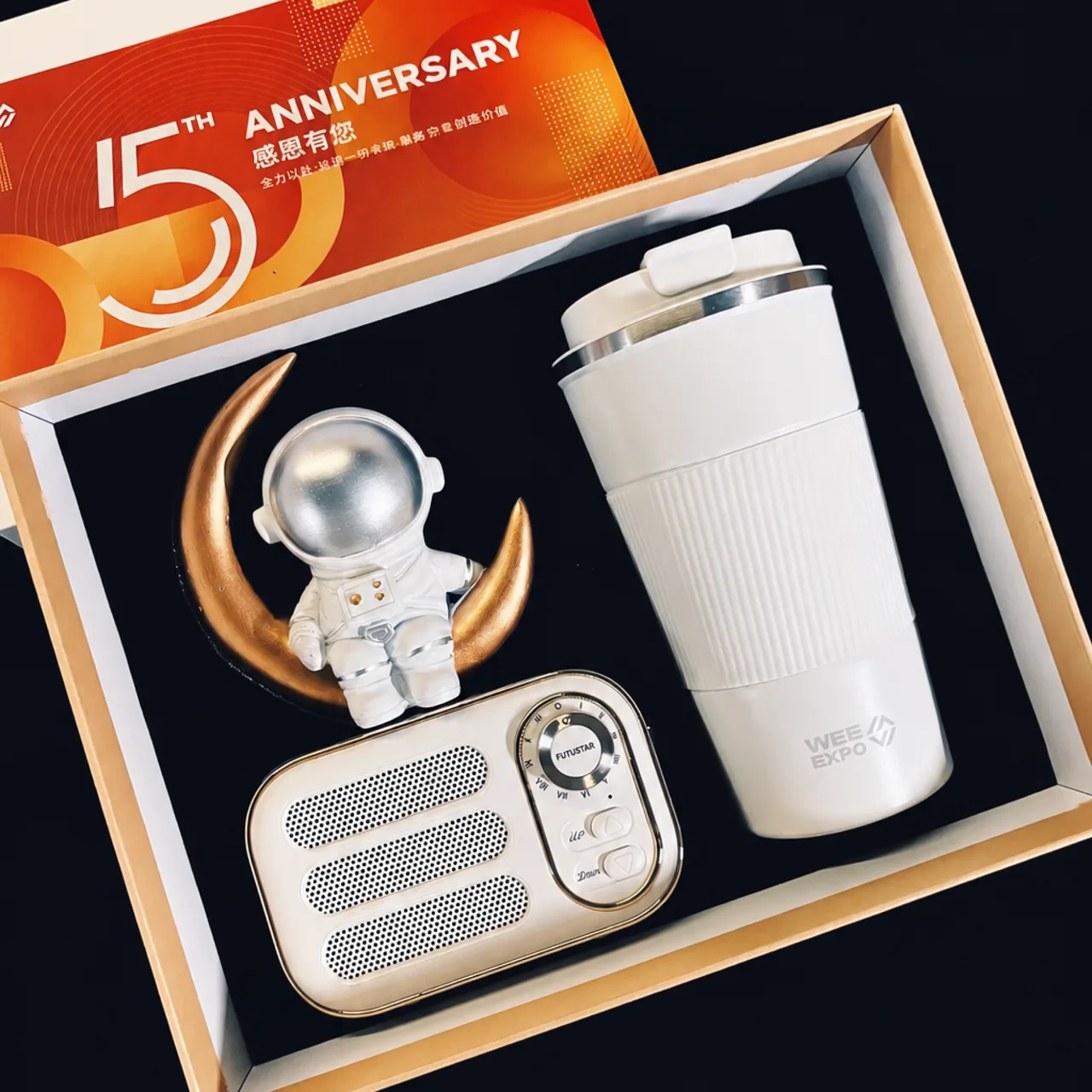 Retro Bluetooth Speaker, Travel Tumbler and Astronaut Gift Set