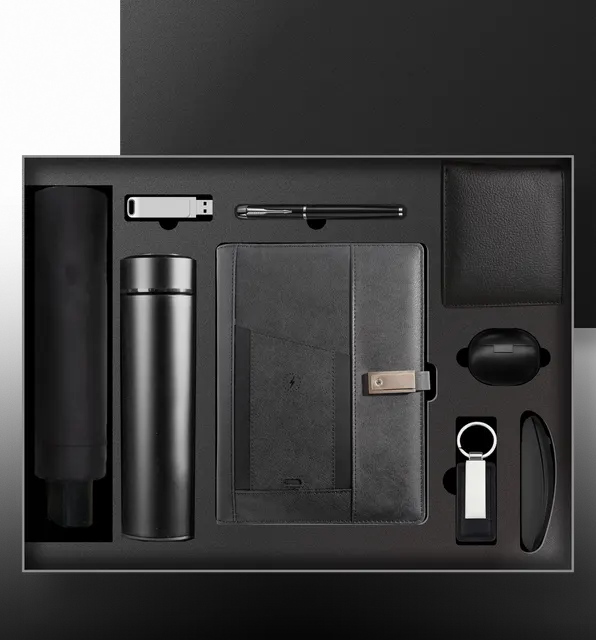 Essential Business A5 Leather Notebook Gift Box with Signature Pen