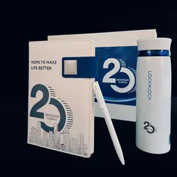 White Notebook, Pen and Thermos Gift Set in Rigid Box thumbnail 3