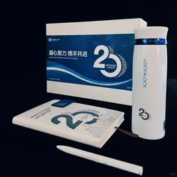 White Notebook, Pen and Thermos Gift Set in Rigid Box thumbnail 4