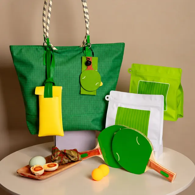 Green Tote Bag and Table Tennis Gift Set corporate gift set