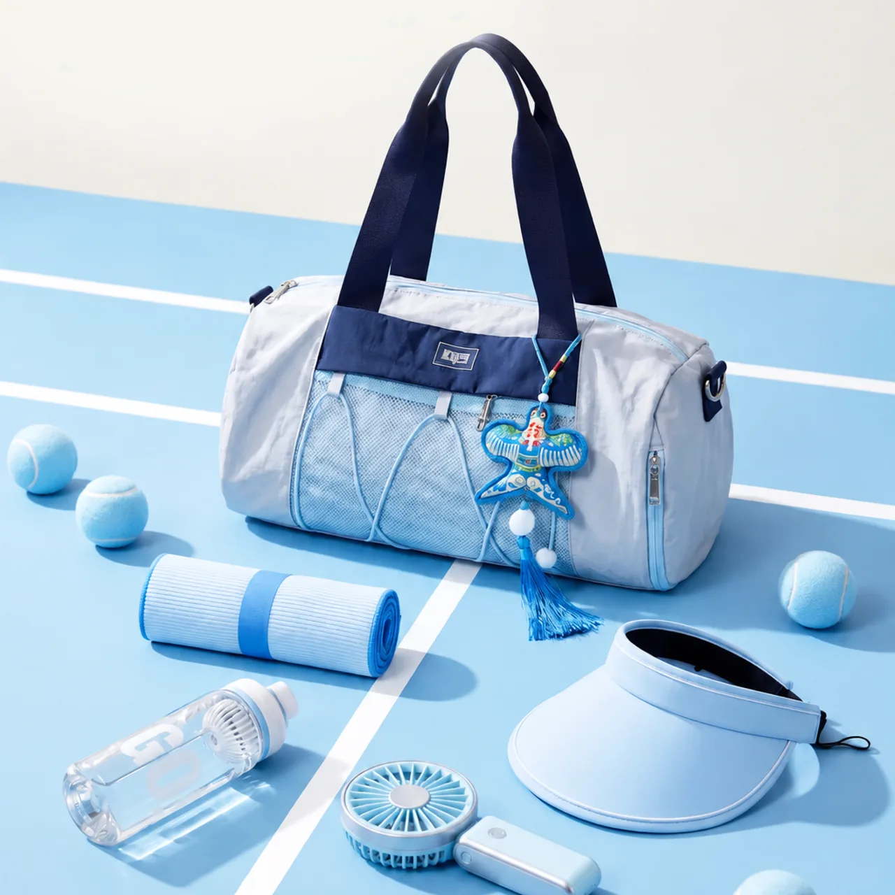 Tote Bag, Water Bottle, Handheld Fan & Towel Gift Set — View 1