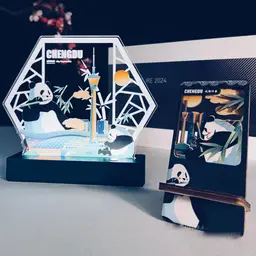 Light-Up Display and Wood-Accent Phone Stand Gift Set thumbnail 4