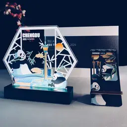 Light-Up Display and Wood-Accent Phone Stand Gift Set thumbnail 3