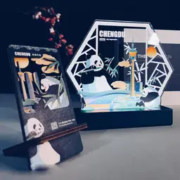 Light-Up Display and Wood-Accent Phone Stand Gift Set thumbnail 1