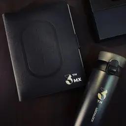 Black Notebook with Built-in Power Bank and Thermos Gift Set thumbnail 6