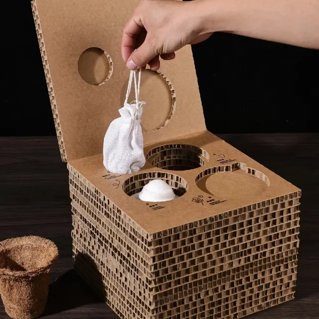Coffee Gift Set with Planting Pot and Fabric Bag