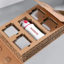 White Tumbler and Coffee Set in Cork-Texture Gift Box thumbnail 5