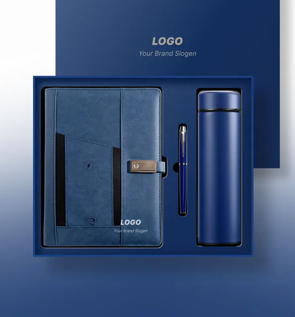 Durable PU Leather Power Bank Journal with Magnetic Box