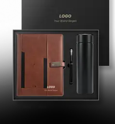 Durable PU Leather Power Bank Journal with Magnetic Box thumbnail 3