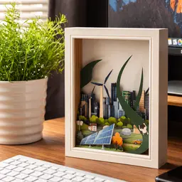 Wood-Framed Illuminated Desk Organizer thumbnail 1