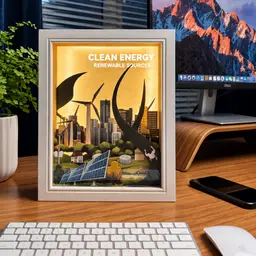 Wood-Framed Illuminated Desk Organizer thumbnail 2