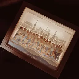 Paper-Carved Night Light Desk Organizer thumbnail 2